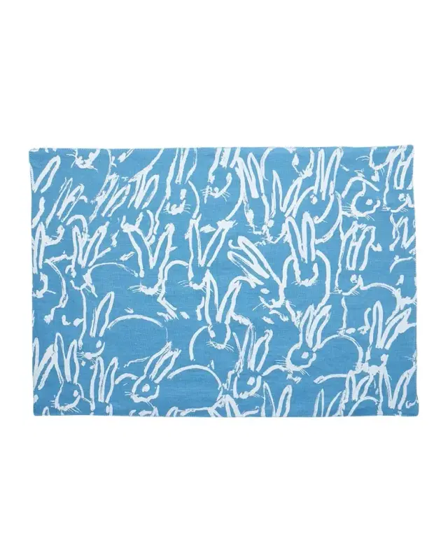 Hunt Slonem Fluffle Khadi Printed Linen Placemat