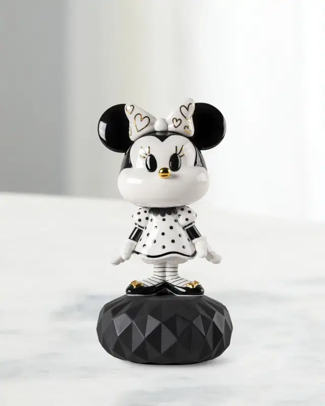Lladro Minnie in Black & White Sculpture