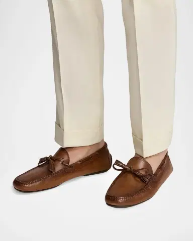Ralph Lauren Purple Label Men's Harold Hand-Burnished Leather Drivers | Thumbnail 2 Ralph Lauren Purple Label Men's Harold Hand-Burnished Leather Drivers | Thumbnail 2
