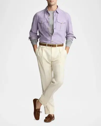 Ralph Lauren Purple Label Men's Harold Hand-Burnished Leather Drivers | Thumbnail 3 Ralph Lauren Purple Label Men's Harold Hand-Burnished Leather Drivers | Thumbnail 3