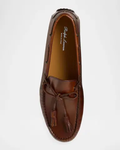Ralph Lauren Purple Label Men's Harold Hand-Burnished Leather Drivers | Thumbnail 5 Ralph Lauren Purple Label Men's Harold Hand-Burnished Leather Drivers | Thumbnail 5