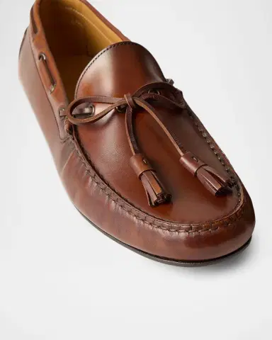Ralph Lauren Purple Label Men's Harold Hand-Burnished Leather Drivers | Thumbnail 6 Ralph Lauren Purple Label Men's Harold Hand-Burnished Leather Drivers | Thumbnail 6