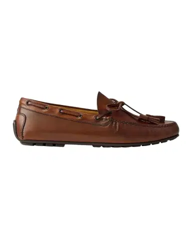 Ralph Lauren Purple Label Men's Harold Hand-Burnished Leather Drivers | Thumbnail 1 Ralph Lauren Purple Label Men's Harold Hand-Burnished Leather Drivers | Thumbnail 1