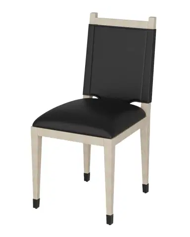 Arteriors Burdock Leather Dining Side Chair | Thumbnail 1 Arteriors Burdock Leather Dining Side Chair | Thumbnail 1