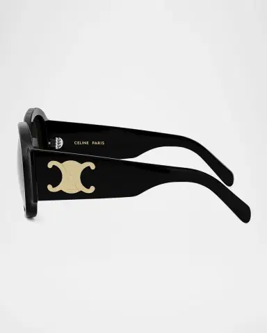 Celine Max Triomphe Round Acetate Sunglasses | Thumbnail 4 Celine Max Triomphe Round Acetate Sunglasses | Thumbnail 4