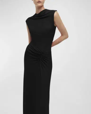 SIMKHAI Acacia Sleeveless Draped Midi Dress | Thumbnail 5 SIMKHAI Acacia Sleeveless Draped Midi Dress | Thumbnail 5