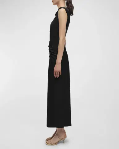 SIMKHAI Acacia Sleeveless Draped Midi Dress | Thumbnail 6 SIMKHAI Acacia Sleeveless Draped Midi Dress | Thumbnail 6