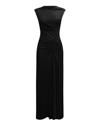 SIMKHAI Acacia Sleeveless Draped Midi Dress | Thumbnail 1 SIMKHAI Acacia Sleeveless Draped Midi Dress | Thumbnail 1