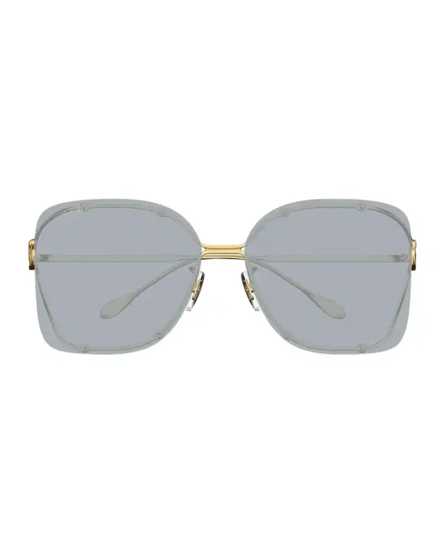 Gucci Rimless Square Metal Sunglasses