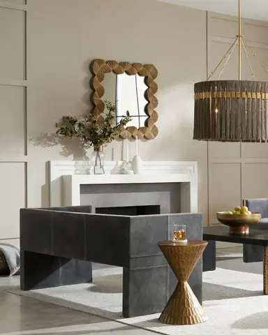 Arteriors Donovan Suede Settee | Thumbnail 3