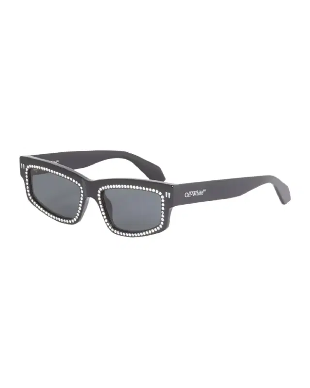 Men's Miramar Acetate and Crystal Rectangle Sunglasses