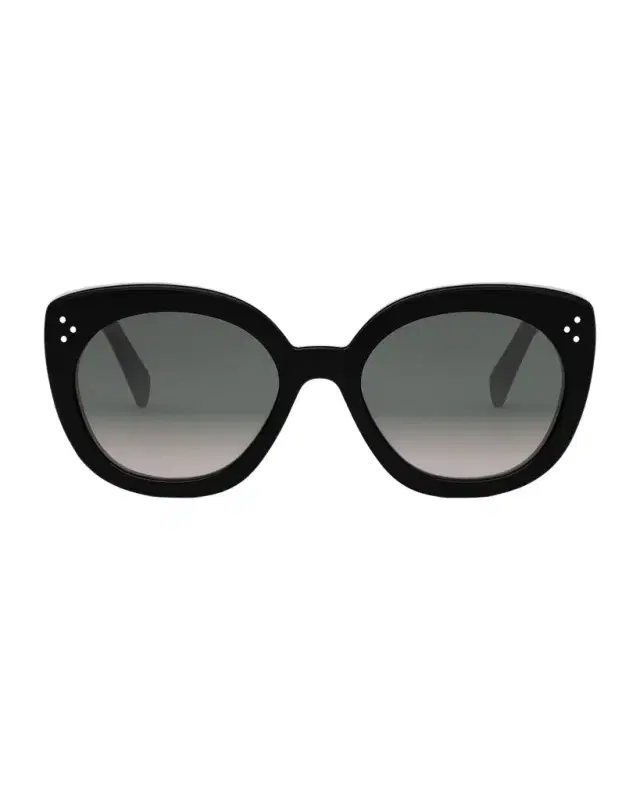 Bold 3 Dots Acetate Butterfly Sunglasses