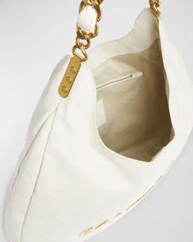 Balmain 1945 Hobo Bag in Monogram Crinkled Leather | Thumbnail 2