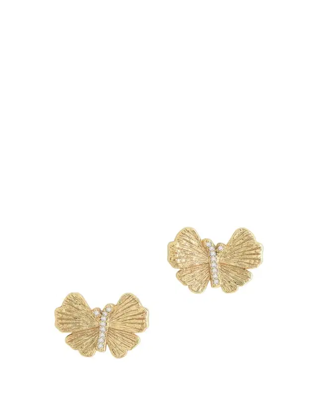 Anabel Aram Jewelry Butterfly Stud Earrings