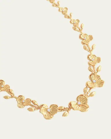 Anabel Aram Jewelry Orchid Link Necklace | Thumbnail 4