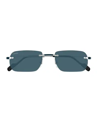 Cartier Men's Nylon & Metal Rectangle Sunglasses | Thumbnail 1 Cartier Men's Nylon & Metal Rectangle Sunglasses | Thumbnail 1