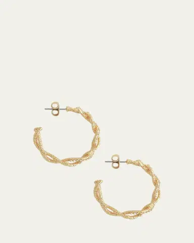 Anabel Aram Jewelry Coral Hoop Earrings | Thumbnail 3