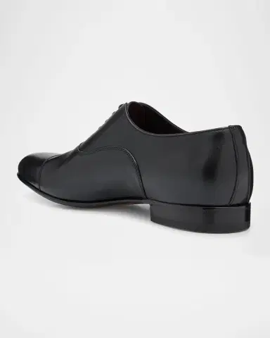 Santoni Men's Darian Calfskin Leather Oxfords | Thumbnail 3