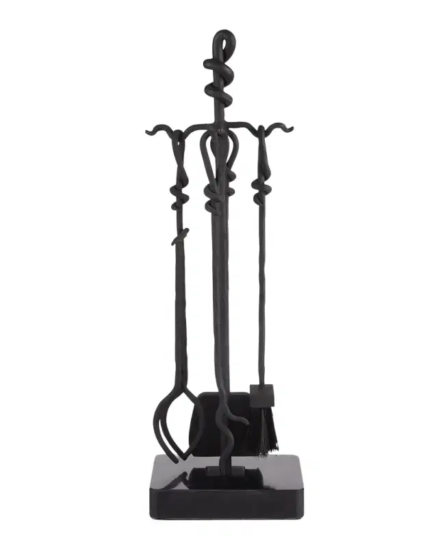 Arteriors Denison 3-Piece Fireplace Tool Set with Stand