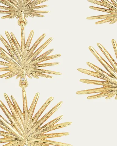 Anabel Aram Jewelry Triple Fan Palm Dangle Earrings, Small | Thumbnail 4