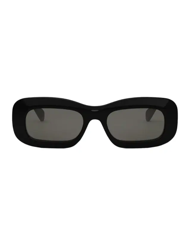 Bold 3 Dots Acetate Rectangle Sunglasses