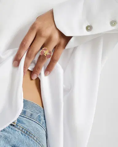 Anabel Aram Jewelry Butterfly Pave Ring | Thumbnail 2