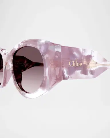Chloé Round Acetate Sunglasses | Thumbnail 2 Chloé Round Acetate Sunglasses | Thumbnail 2