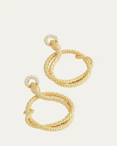 Anabel Aram Jewelry Serpent Holding Ring Hoop Earrings | Thumbnail 3