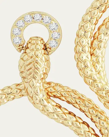 Anabel Aram Jewelry Serpent Holding Ring Hoop Earrings | Thumbnail 4