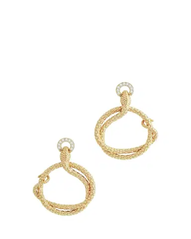 Anabel Aram Jewelry Serpent Holding Ring Hoop Earrings | Thumbnail 1
