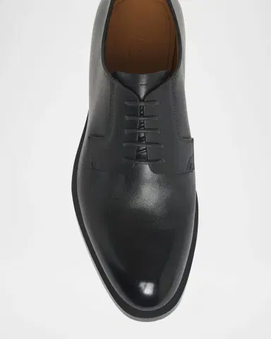 Zegna Men's Leather Lace-Up Derby Loafers | Thumbnail 5
