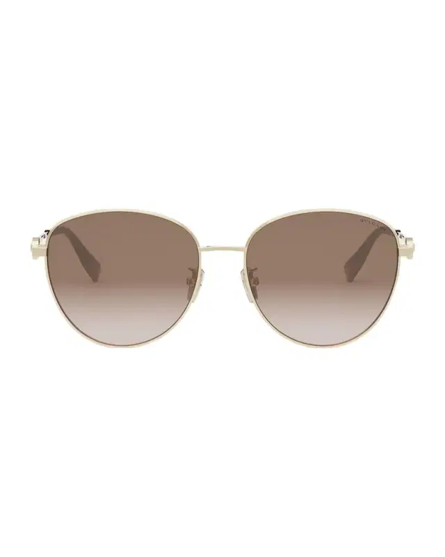 Round Metal & Nylon Sunglasses