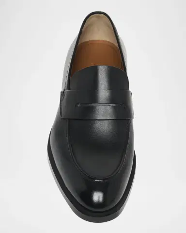 Zegna Men's Calfskin Penny Loafers | Thumbnail 4
