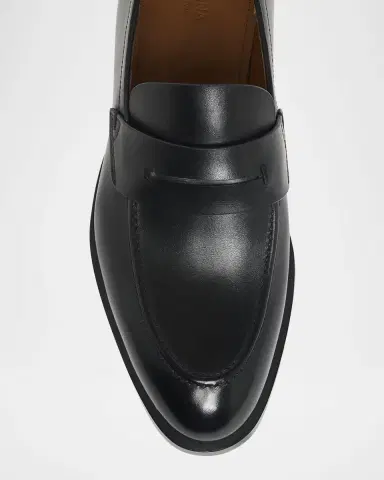 Zegna Men's Calfskin Penny Loafers | Thumbnail 5