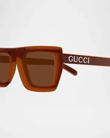 Gucci Men's GG1723SM Plastic Rectangle Sunglasses | Thumbnail 2