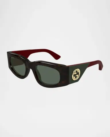 Gucci Rectangle Acetate Sunglasses | Thumbnail 3