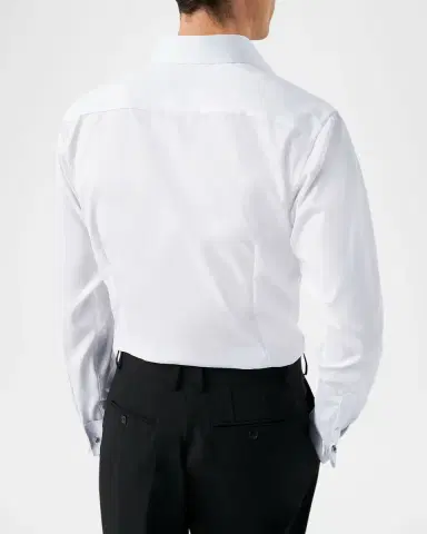 Eton Men's Slim-Fit French-Cuff Twill Dress Shirt | Thumbnail 2 Eton Men's Slim-Fit French-Cuff Twill Dress Shirt | Thumbnail 2