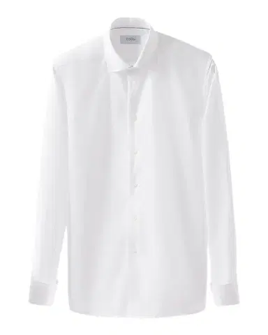 Eton Men's Slim-Fit French-Cuff Twill Dress Shirt | Thumbnail 1 Eton Men's Slim-Fit French-Cuff Twill Dress Shirt | Thumbnail 1