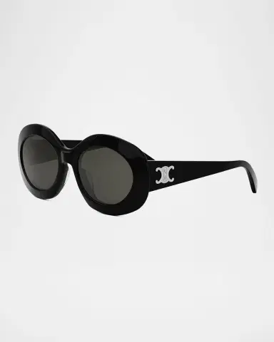 CELINE Triomphe Round Acetate Sunglasses | Thumbnail 3 CELINE Triomphe Round Acetate Sunglasses | Thumbnail 3