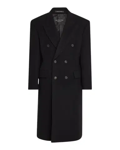 Balenciaga Men's Cashmere-Blend Overcoat | Thumbnail 1 Balenciaga Men's Cashmere-Blend Overcoat | Thumbnail 1