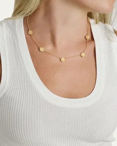 Anabel Aram Jewelry Butterfly Coin Stationary Necklace | Thumbnail 2