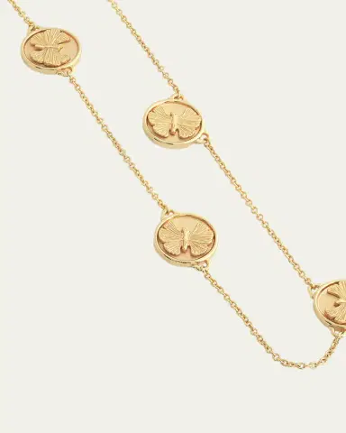 Anabel Aram Jewelry Butterfly Coin Stationary Necklace | Thumbnail 4