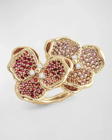 Anabel Aram Jewelry Orchid Double Pave Ring | Thumbnail 3
