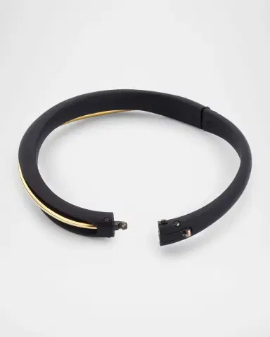 Nikos Koulis ME+N 18K Yellow Gold and Aluminum Tapered Diamond Bangle Bracelet | Thumbnail 3 Nikos Koulis ME+N 18K Yellow Gold and Aluminum Tapered Diamond Bangle Bracelet | Thumbnail 3