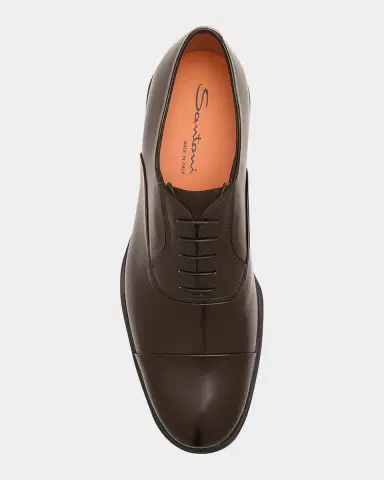 Santoni Men's Easy Leather Cap-Toe Oxfords | Thumbnail 4 Santoni Men's Easy Leather Cap-Toe Oxfords | Thumbnail 4