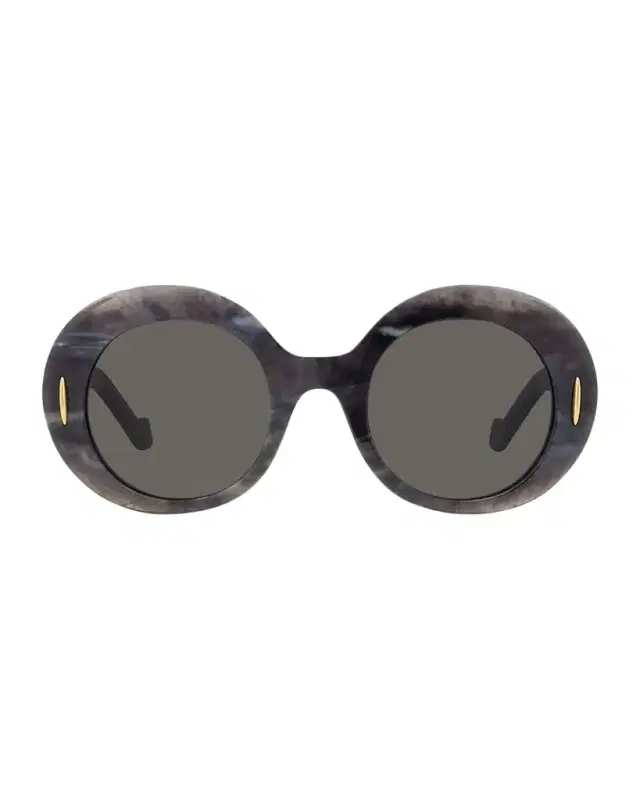 Oval Acetate Sunglasses W/ Anagram