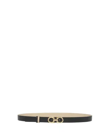 Ferragamo Mediterranean Gancini Leather Skinny Belt | Thumbnail 1