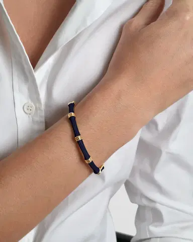 Anabel Aram Jewelry Bamboo Enameled Hinged Bangle | Thumbnail 2