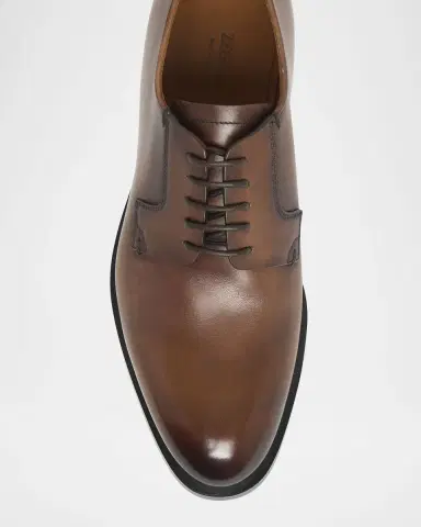 Zegna Men's Leather Lace-Up Derby Loafers | Thumbnail 5 Zegna Men's Leather Lace-Up Derby Loafers | Thumbnail 5