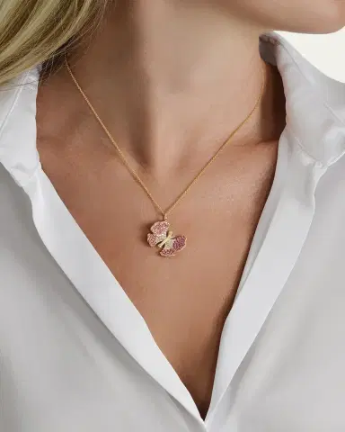 Anabel Aram Jewelry Butterfly Pave Necklace | Thumbnail 2 Anabel Aram Jewelry Butterfly Pave Necklace | Thumbnail 2